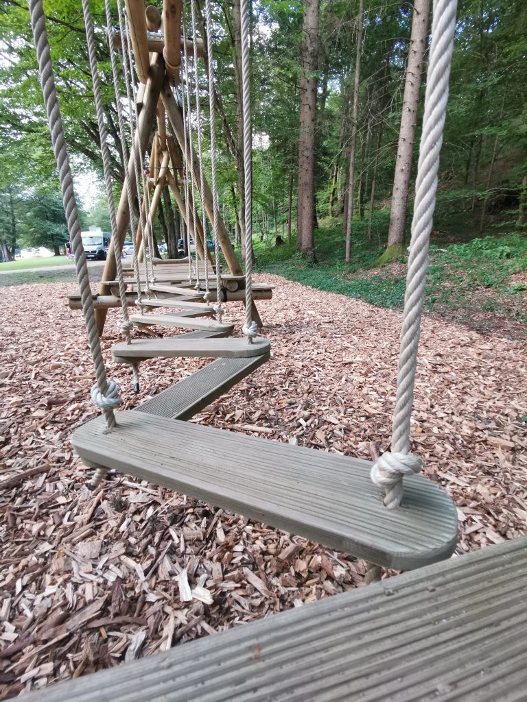 The wooden snake – a slightly more challenging element of the Running Rhino that helps children develop balance, coordination, and confident movement through play.