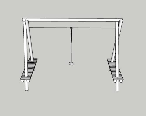 Zipline krožnik na lesenih otroških igralih